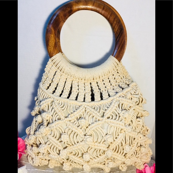 MACRAME CROCHET FASHION HANDBAG - Picture 2 of 8